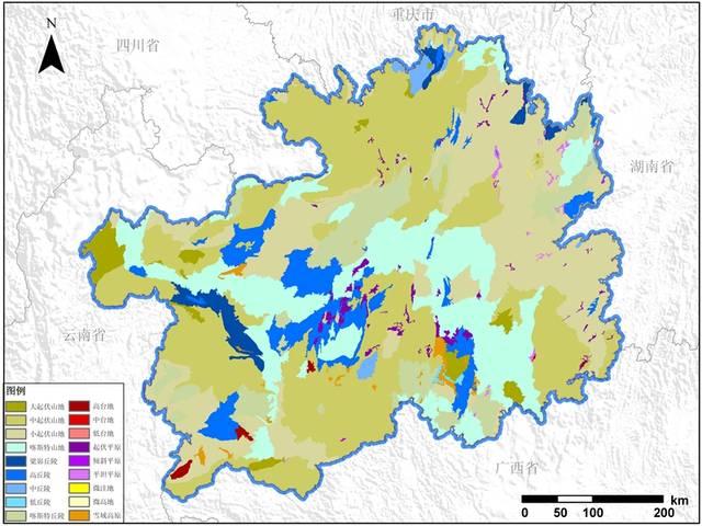贵州省地貌数据 GRID、TIFF格式